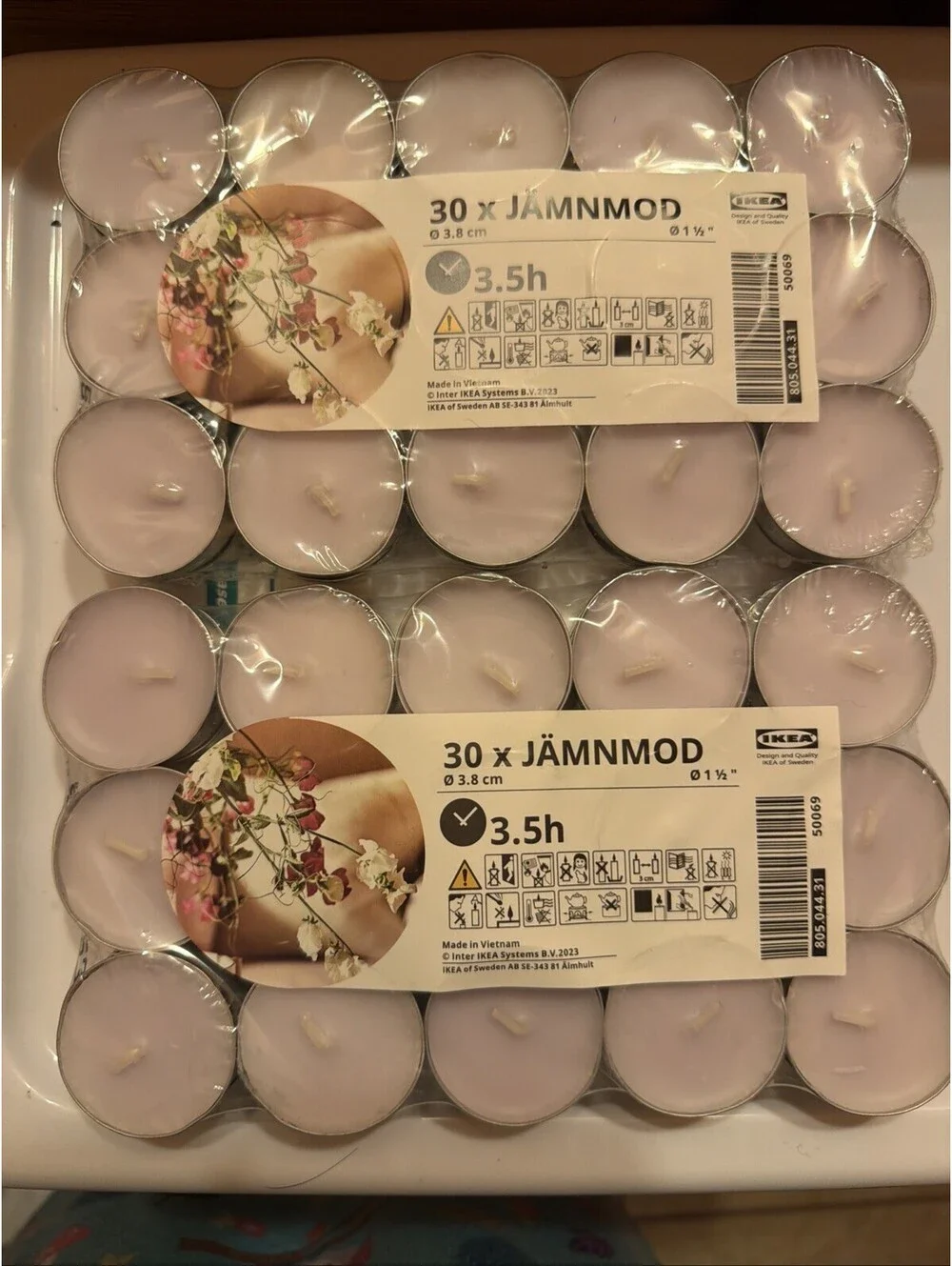 IKEA JÄNNMOD Tea Light Scented Candles 30/pk Each BUNDLE OF 2 NWT Sealed